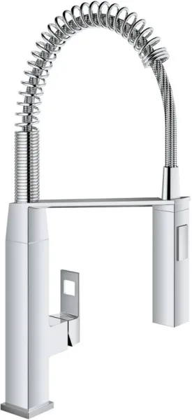Смеситель для кухни Grohe Eurocube 31395000 с гибким изливом Sancos — Оригинал
