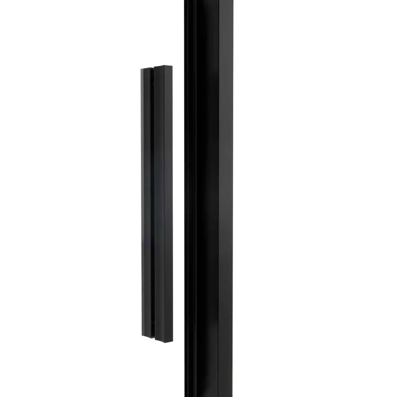 Душевая дверь в нишу Vincea Slim Soft 130 см, профиль черный, стекло прозрачное Sancos — официальный сайт