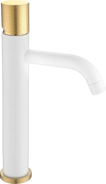 Смеситель для раковины Boheme Stick 122-WG.2 white touch gold Sancos — Оригинал