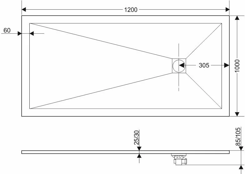 Поддон для душа RGW Stone Tray ST-0120W 100х120 Sancos — официальный сайт
