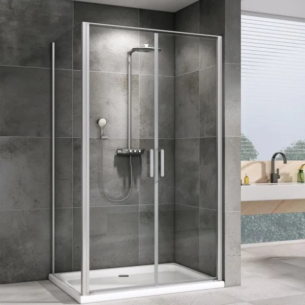 Душевой уголок Abber Sonnenstrand AG04100C-S75 100x75, профиль хром, стекло прозрачное Sancos — Оригинал