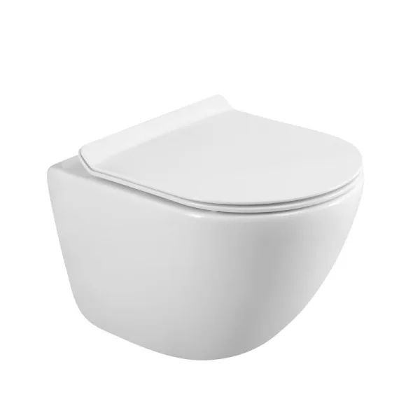 Унитаз подвесной BelBagno Amanda BB051CHR BB076SC с микролифтом, безободковый Sancos — Оригинал