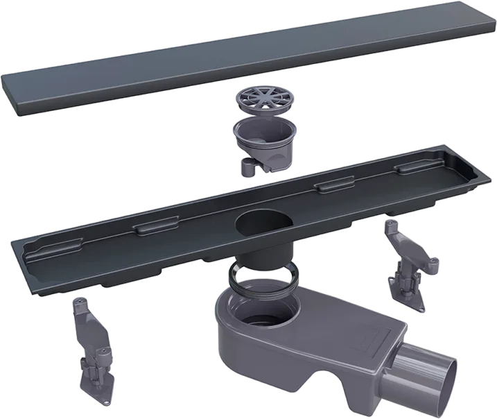 Душевой трап (лоток) RGW Shower Drain SDR-22B 40 см, черный Sancos — официальный сайт