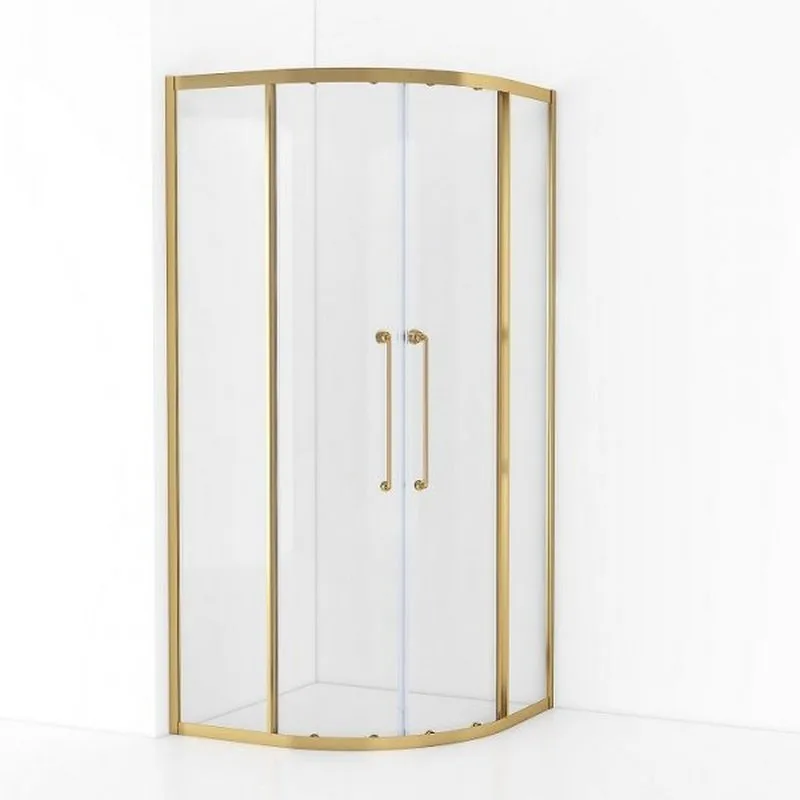 Душевой уголок Cezares Relax RELAX-304-R-2-100-C-BORO 100x100, профиль брашированное золото Sancos — официальный сайт