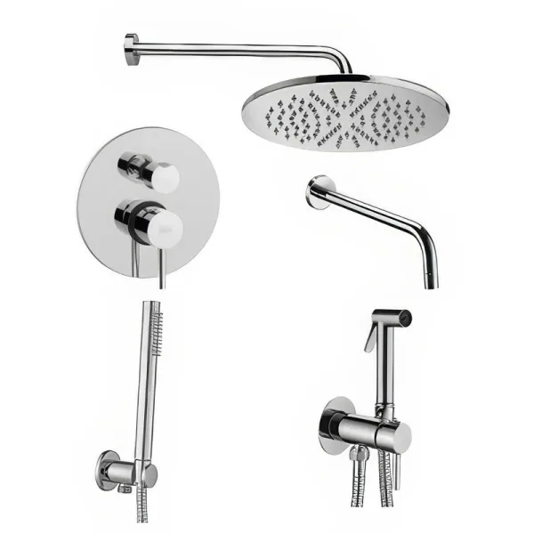 Комплект для ванной Paffoni Light KITZLIG019CR139 С ВНУТРЕННЕЙ ЧАСТЬЮ, хром Sancos — Оригинал