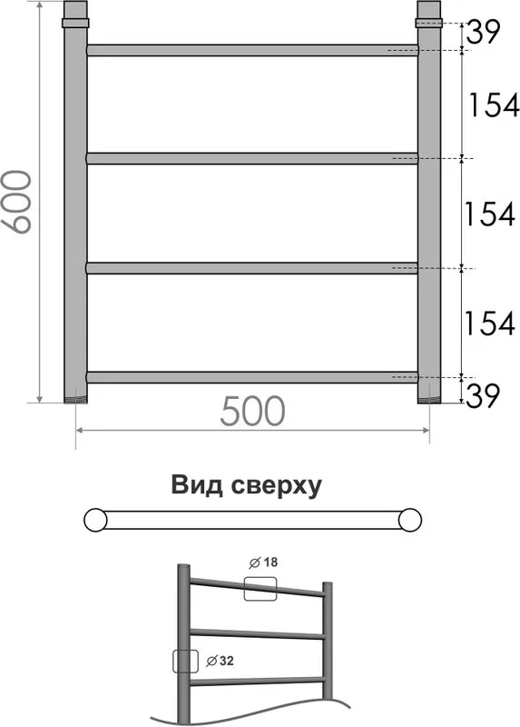 Полотенцесушитель водяной Indigo Line LLW60-50GDK3 Sancos — официальный сайт