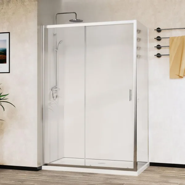 Душевой уголок Vincea City VSR-5CT9012CL 120х90 см, профиль хром, стекло прозрачное Sancos — Оригинал