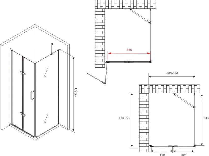 Душевой уголок Abber Zart AG08090P-S71 90х70, профиль хром, стекло прозрачное Sancos — официальный сайт