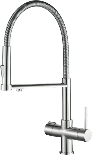 Смеситель для кухни Steel Hammer SH 2002 SATIN матовый с гибким изливом Sancos — Оригинал