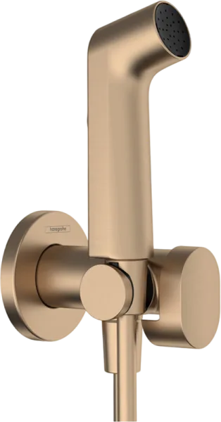 Гигиенический душ Hansgrohe Bidette S 1jet 29232140 со смесителем, шлифованная бронза Sancos — Оригинал