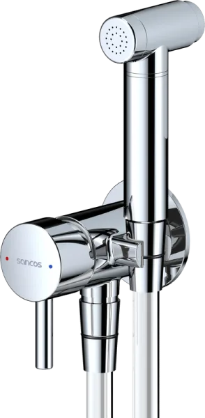 Гигиенический душ Sancos Atom SC2001CH со смесителем, С ВНУТРЕННЕЙ ЧАСТЬЮ, хром глянцевый Sancos — Оригинал