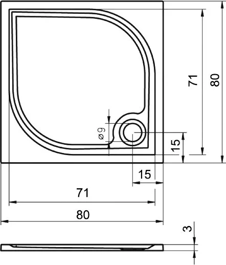 Поддон для душа Riho Kolping DB20 80x80 см Sancos — официальный сайт