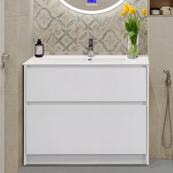 Тумба под раковину без столешницы BelBagno Kraft 100 напольная, bianco opaco Sancos — Оригинал