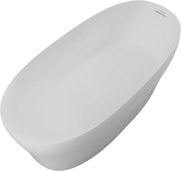 Ванна из искусственного камня Allen Brau Krion Neo 170x80 см, отдельностоящая, матовая белая, овальн Sancos — Оригинал