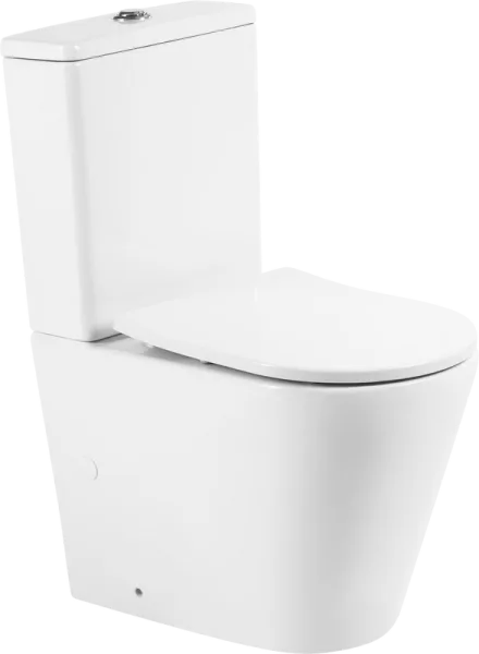 Унитаз-компакт напольный BelBagno Flay-r BB2149CPR BB2031SC с микролифтом, безободковый, глянцевый б Sancos — Оригинал
