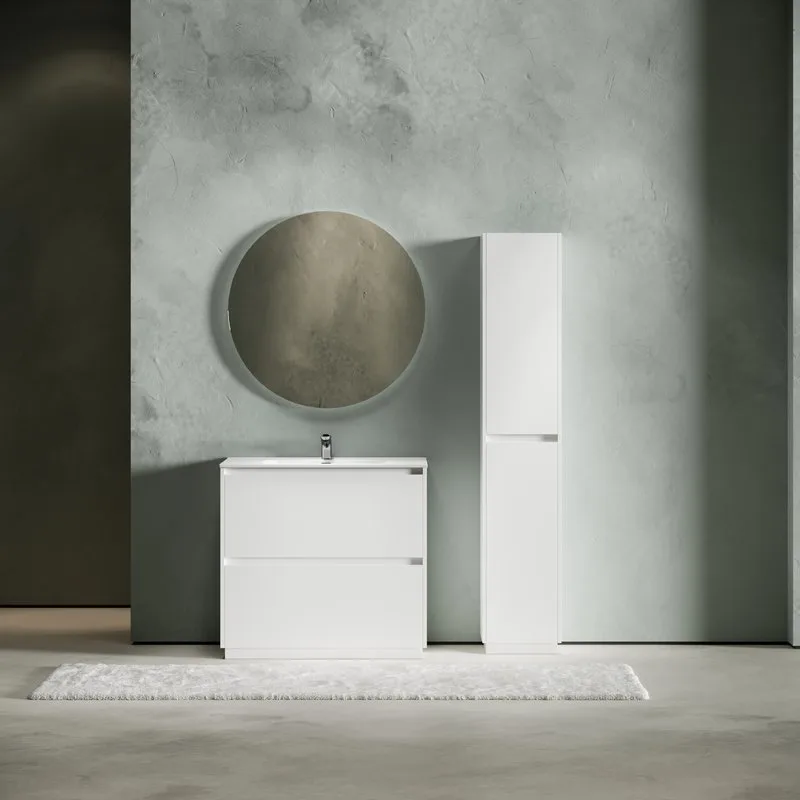 Тумба с раковиной Sancos Libra Floor 90 белый глянец, белая раковина CN7002 Sancos — официальный сайт
