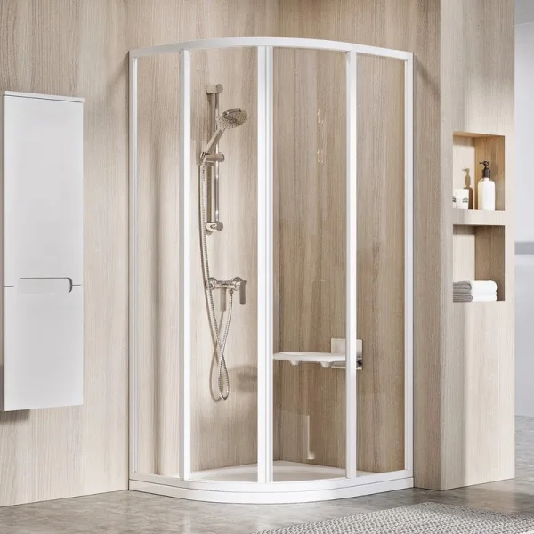 Душевой уголок Ravak Supernova SKCP4-90 195 Transparent, профиль белый Sancos — Оригинал