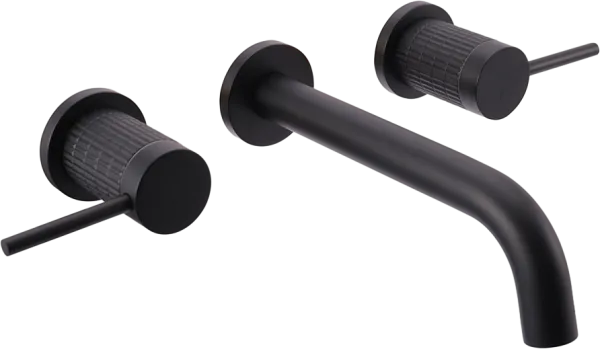 Смеситель для раковины Vincea Groove VBFW-4G1MB С ВНУТРЕННЕЙ ЧАСТЬЮ, черный Sancos — Оригинал