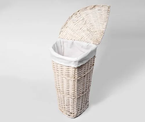 Корзина для белья Wasserkraft Vils WB-560-L белая, большая, угловая Sancos — официальный сайт