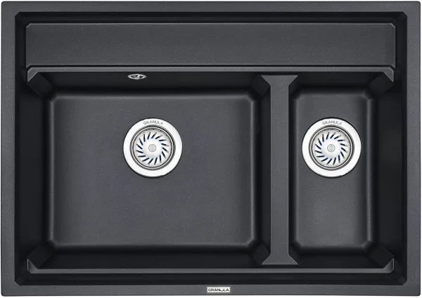 Мойка кухонная Granula Kitchen Space 7302, шварц Sancos — Оригинал
