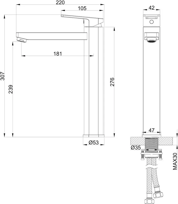 Смеситель для раковины Wonzon & Woghand WW-88239010-CR хром Sancos — официальный сайт