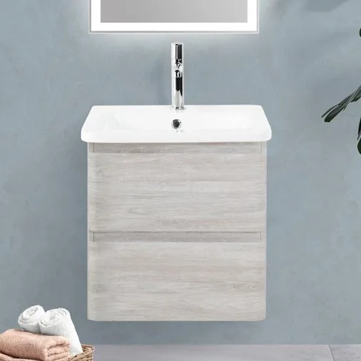 Тумба под раковину без столешницы BelBagno Albano-Cer 60 подвесная, rovere vintage bianco Sancos — Оригинал