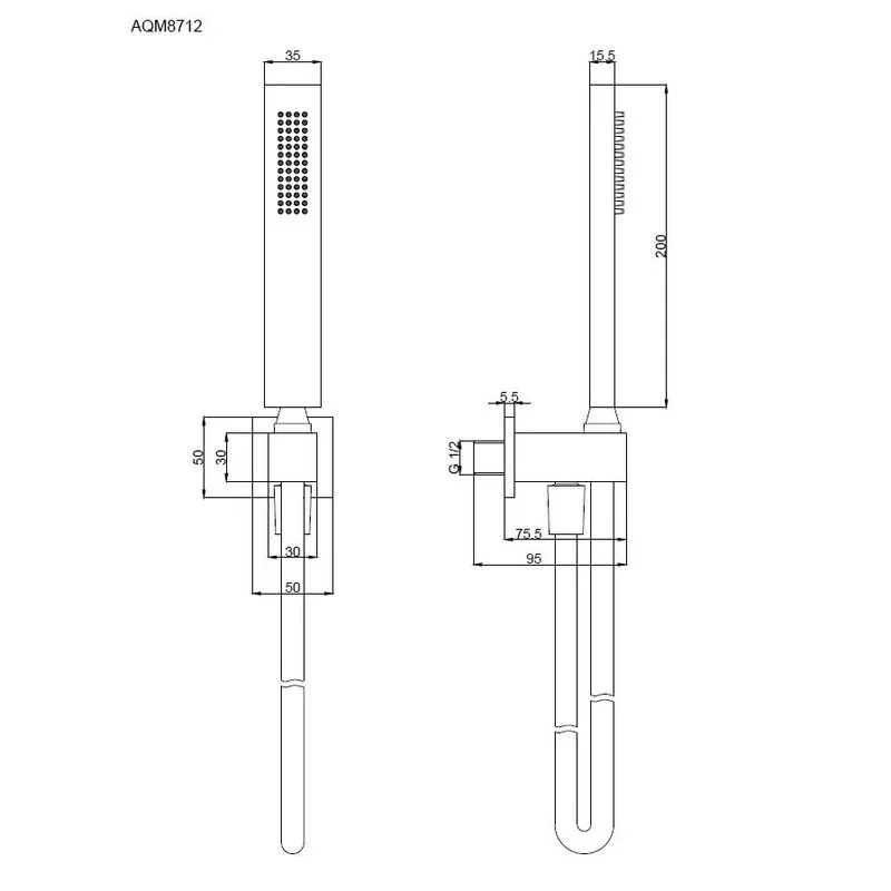 Душевой комплект AQUAme Savona темный металл AQM8712GM Sancos — официальный сайт