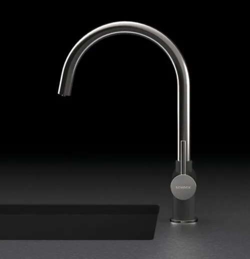 Смеситель для кухни Schock Cristalite Ares оникс Sancos — официальный сайт