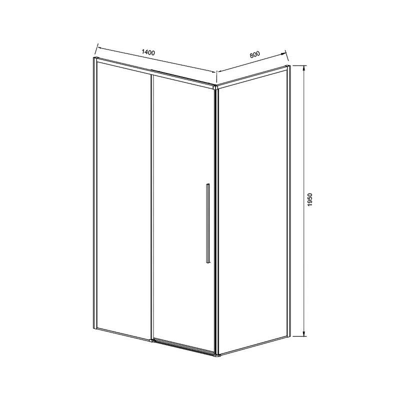 Душевой уголок Vincea Slim-N VSR-4SN8014CLG 140х80, профиль брашированное золото, стекло прозрачное Sancos — официальный сайт