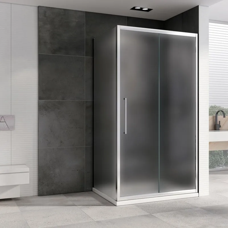Душевой уголок Abber Schwarzer Diamant AG30130MH-S80M 130х80, профиль хром, стекло матовое Sancos — официальный сайт