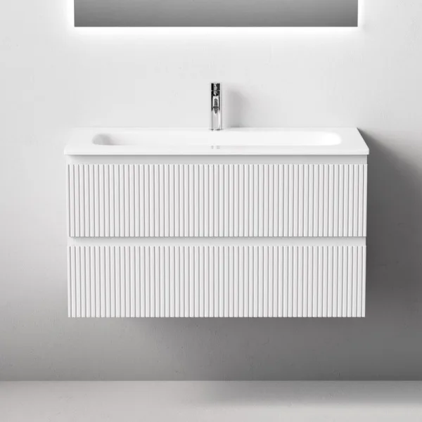 Тумба с раковиной Sancos Snob T 90 подвесная, bianco, раковина СN7019 Sancos — Оригинал