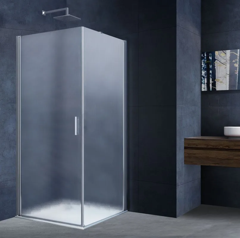 Душевой уголок Vincea Alpha VSR-3ALP9090MT 90х90, профиль хром, стекло текстурное Sancos — официальный сайт