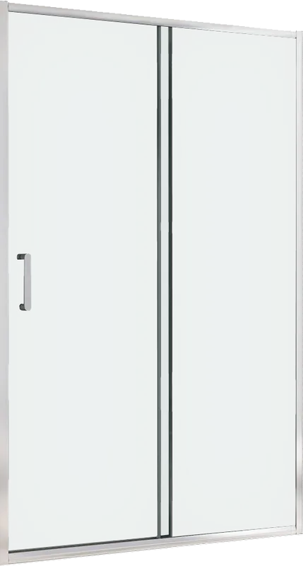 Душевая дверь в нишу Abber Schwarzer Diamant AG301505 150 см, профиль хром, стекло прозрачное Sancos — официальный сайт