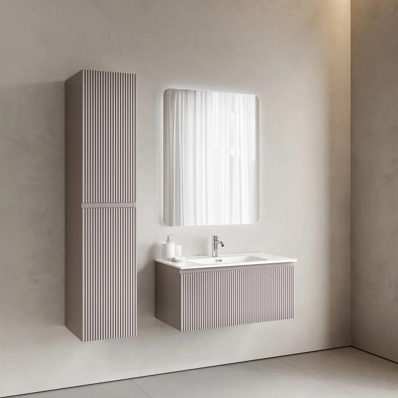 Тумба под раковину Sancos Snob R 1.0 90 подвесная Doha soft (пыльная роза), SNR1.090SM Sancos — официальный сайт