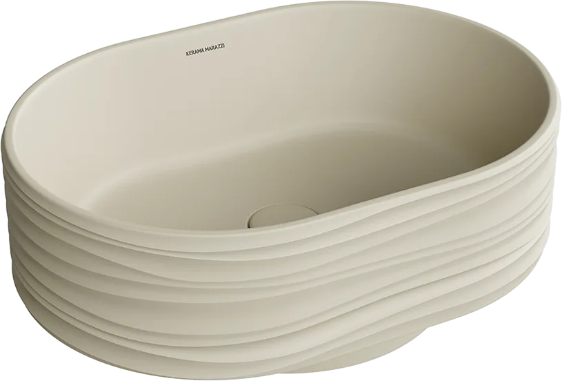 Накладная раковина KERAMA MARAZZI Sabbia 50 песочная матовая Sancos — официальный сайт