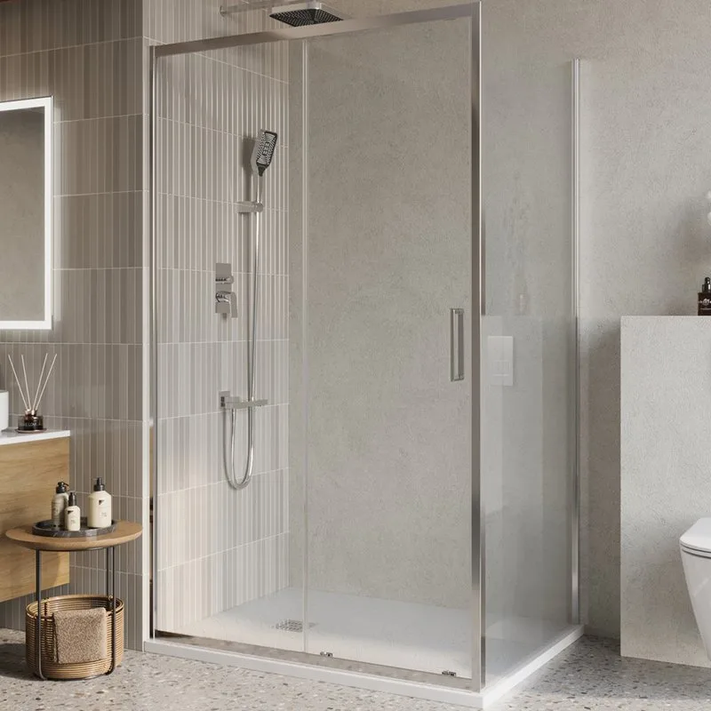 Душевой уголок BelBagno Luce AH-1-120/100-C-Cr профиль хром, стекло прозрачное Sancos — официальный сайт