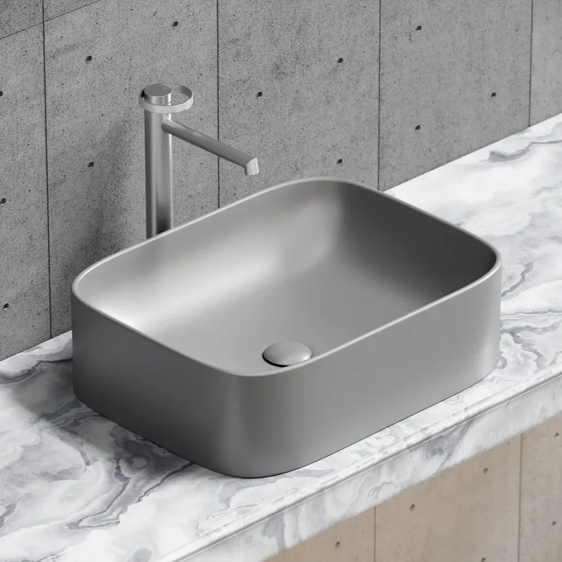 Накладная раковина Ceramicanova Element CN6052MH антрацит матовая Sancos — официальный сайт