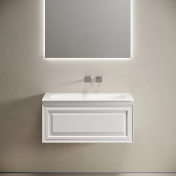 Тумба с раковиной Sancos Very 90 подвесная, bianco, раковина СN7019wx Sancos — Оригинал