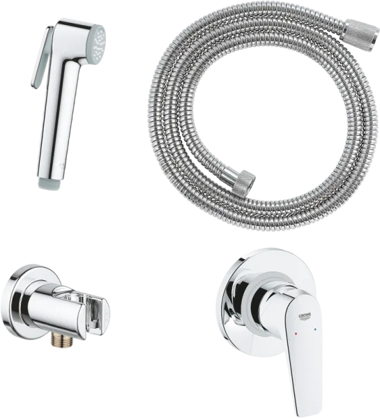 Гигиенический душ Grohe BauFlow 29328000 со смесителем, С ВНУТРЕННЕЙ ЧАСТЬЮ, хром Sancos — Оригинал