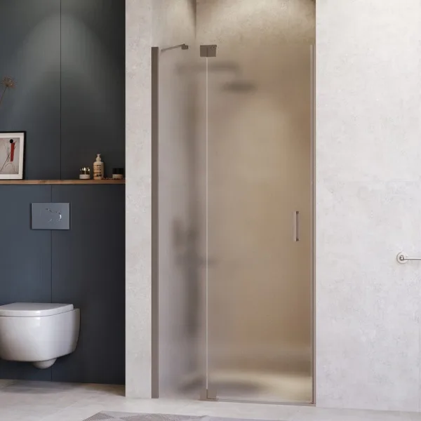 Душевая дверь в нишу RGW Hotel HO-014-Gg 1100х2000 профиль серый, стекло матовое Sancos — Оригинал