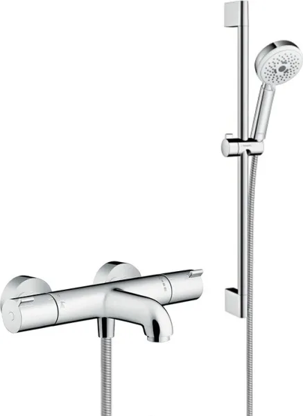 Термостатический смеситель Hansgrohe Ecostat 1001 CL ВМ 13201000, + Душевой гарнитур Hansgrohe Crome Sancos — Оригинал