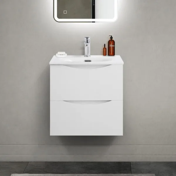 Тумба под раковину без столешницы BelBagno Marino-cer-mini 50 подвесная, bianco lucido Sancos — Оригинал
