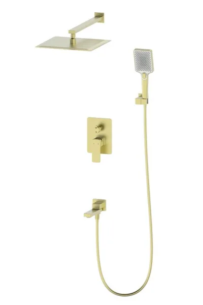 Душевой комплект Wonzon & Woghand WW-88939003-BG, С ВНУТРЕННЕЙ ЧАСТЬЮ, брашированное золото Sancos — Оригинал