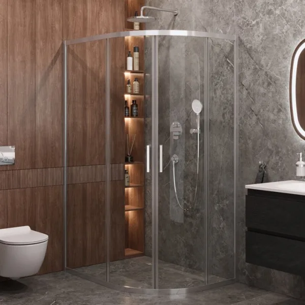 Душевой уголок Cezares Molveno RH 2 120/90 C Cr IV стекло прозрачное Sancos — Оригинал