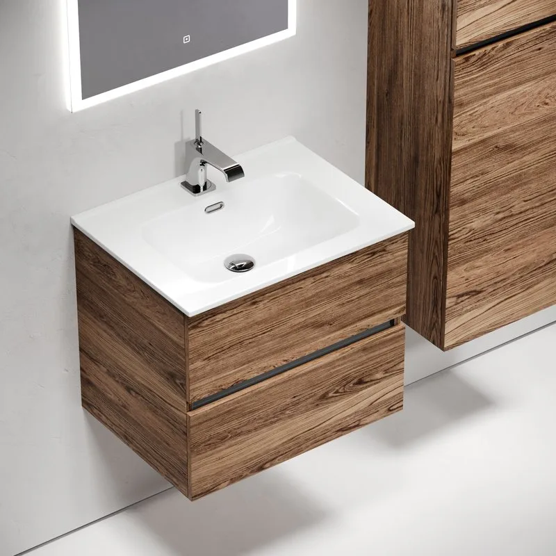 Тумба с раковиной Sancos Urban 60 дуб чарльстон, белая раковина CN7001 Sancos — официальный сайт