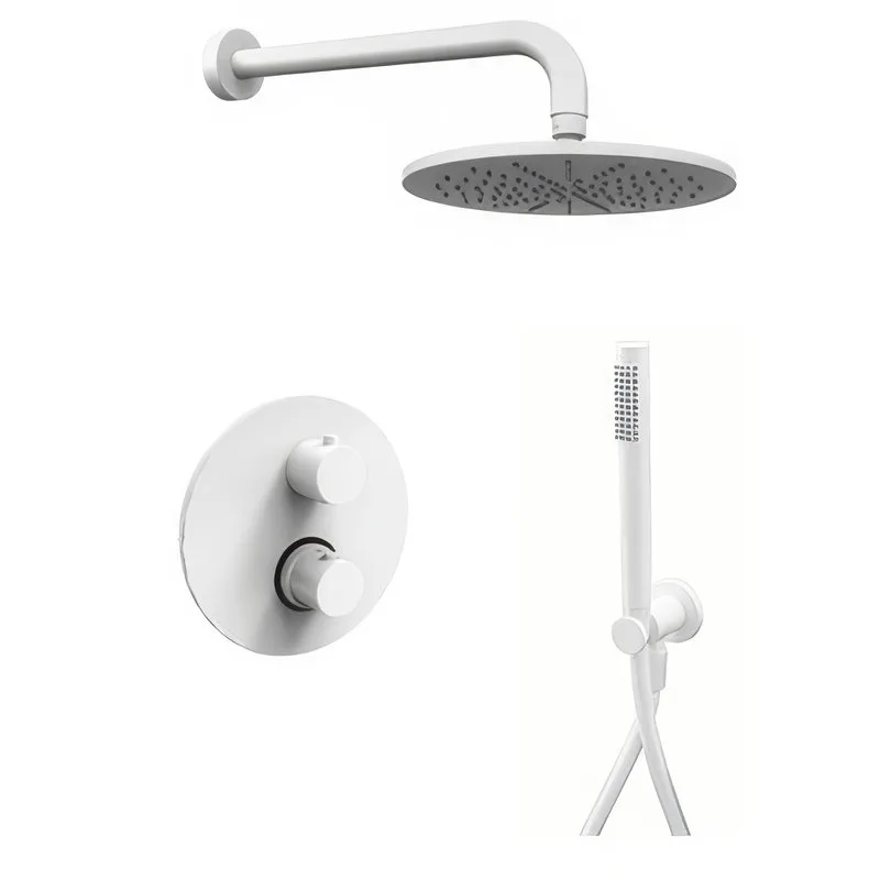 Душевой комплект Paffoni Light KITLIQ018BOKING, С ВНУТРЕННЕЙ ЧАСТЬЮ, белый матовый Sancos — официальный сайт