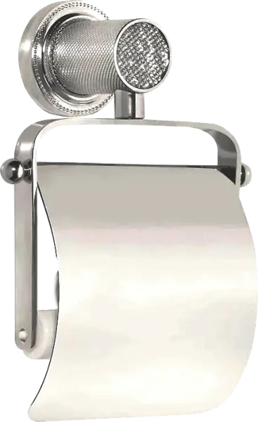 Держатель туалетной бумаги Boheme Royal Cristal Chrome с крышкой Sancos — Оригинал