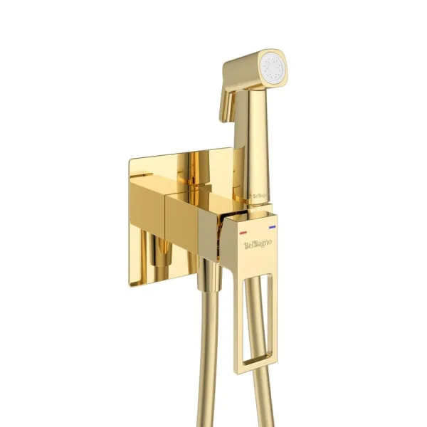 Гигиенический душ BelBagno Luce LUC-HGN-ORO, со смесителем, золото Sancos — Оригинал