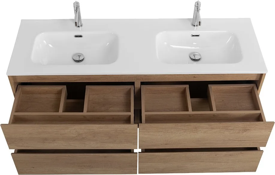 Тумба под раковину без столешницы BelBagno Kraft 140 4 ящика, для двоих, rovere nebrasca nature Sancos — официальный сайт