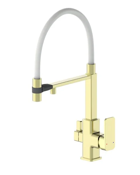 Смеситель для кухни Wonzon & Woghand WW-88458012-BG（MW) с гибким изливом, брашированное золото Sancos — Оригинал